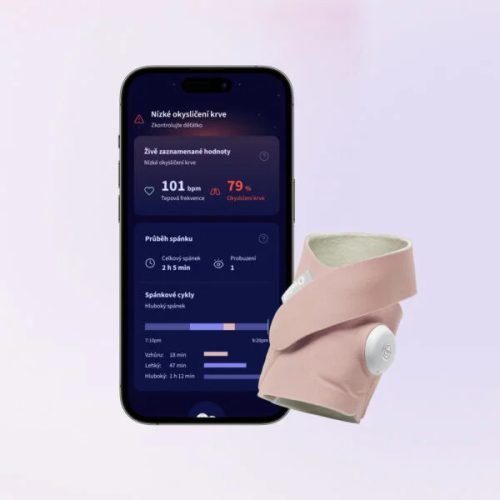 Owlet Dream SockTM – Owlet Okos zokni 0-18 hónapig (Matt rózsaszín)
